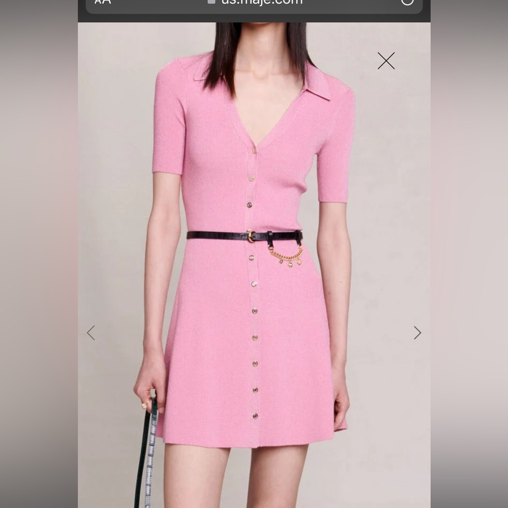 Maje
Roliane Knit Polo Mini Dress